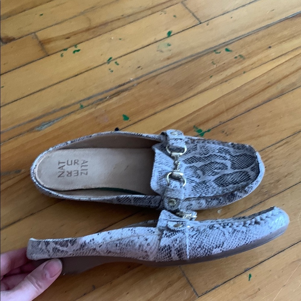 Naturalized horsebit Snakeskin Patterned Slip-On‎ Loafers